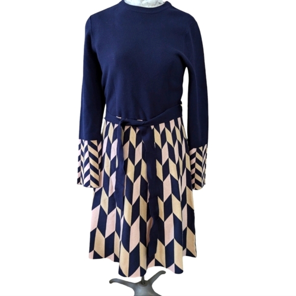 Eliza J Navy Flare Minimalist Sweater Dress ..Size XL - Picture 2 of 7